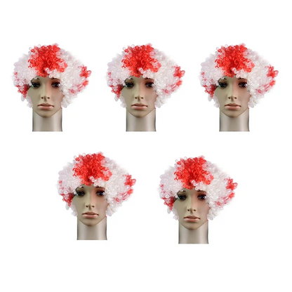 Peruca Copa do Mundo para torcedores de futebol, inspirada na Copa do Mundo, Peruca