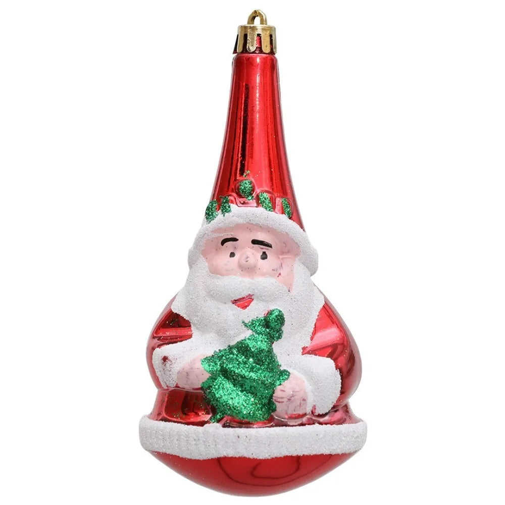 Natal 2 peças de decoração de árvore de Natal pequenas estatuetas de enfeite de Natal