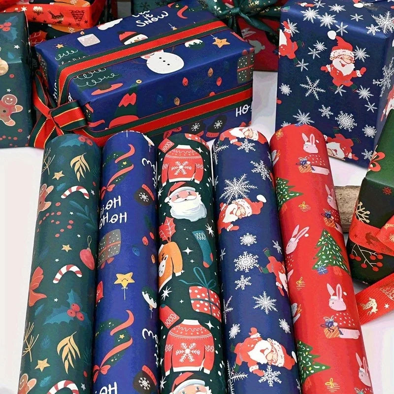 Papel kraft Natal Papel de Presente de Natal do Papai Noel, Embalagem de Presentes Kraft