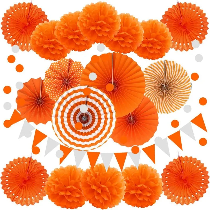 Decoração De Festa Pompom Com Ventilador De Guirlandas De Estilo De Suspensos