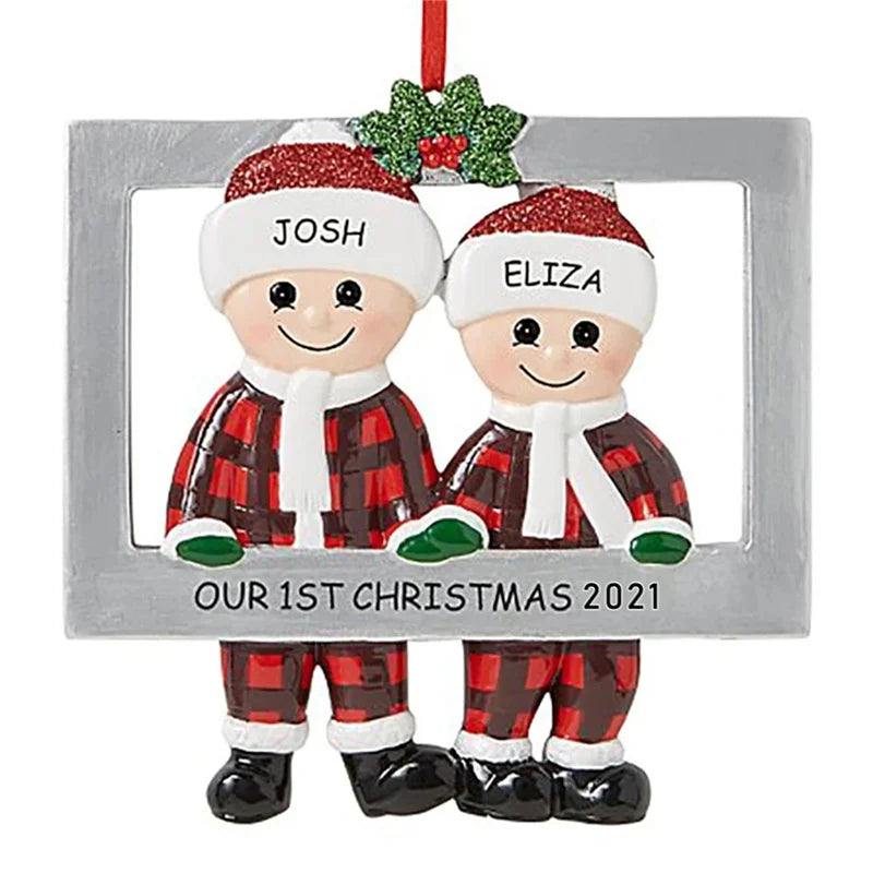 Porta-Retrato Árvore de Natal Enfeite de Natal Personalizado em Formato de Porta-Retrato 7.8cm*7.7cm