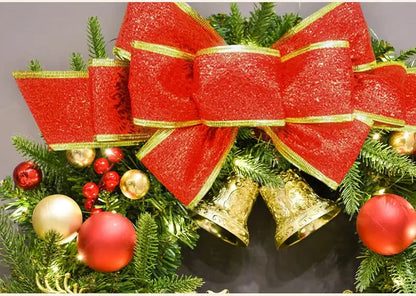 Guirlanda de Natal vermelha nevada Belas Guirlanda de natal criativa guirlanda de porta