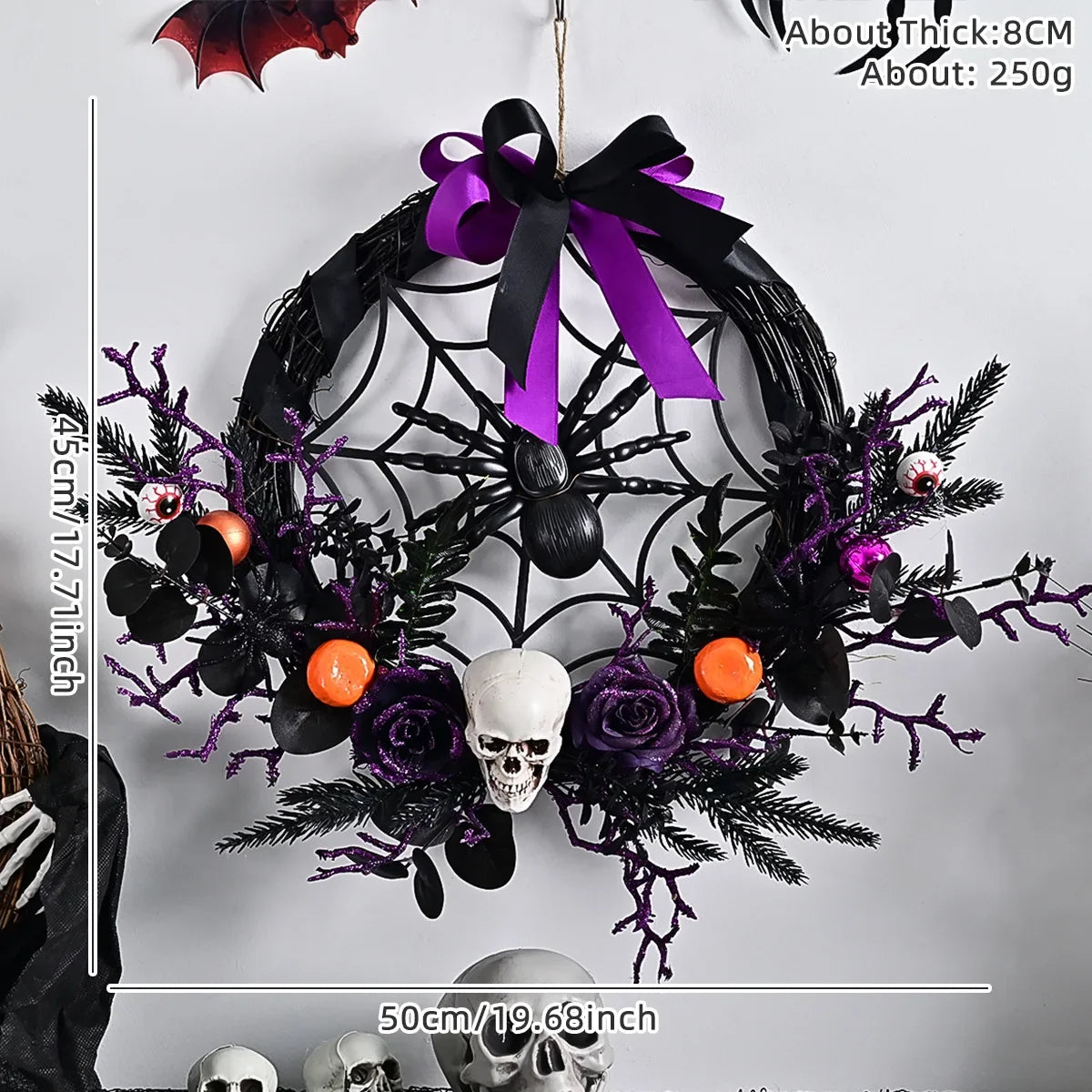 Guirlanda de Halloween com Videiras Roxas, Guirlanda de Halloween com Videiras Roxas