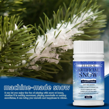Neve artificial | Pó de neve falso instantâneo inverno para brincar | Neve artificial útil natal