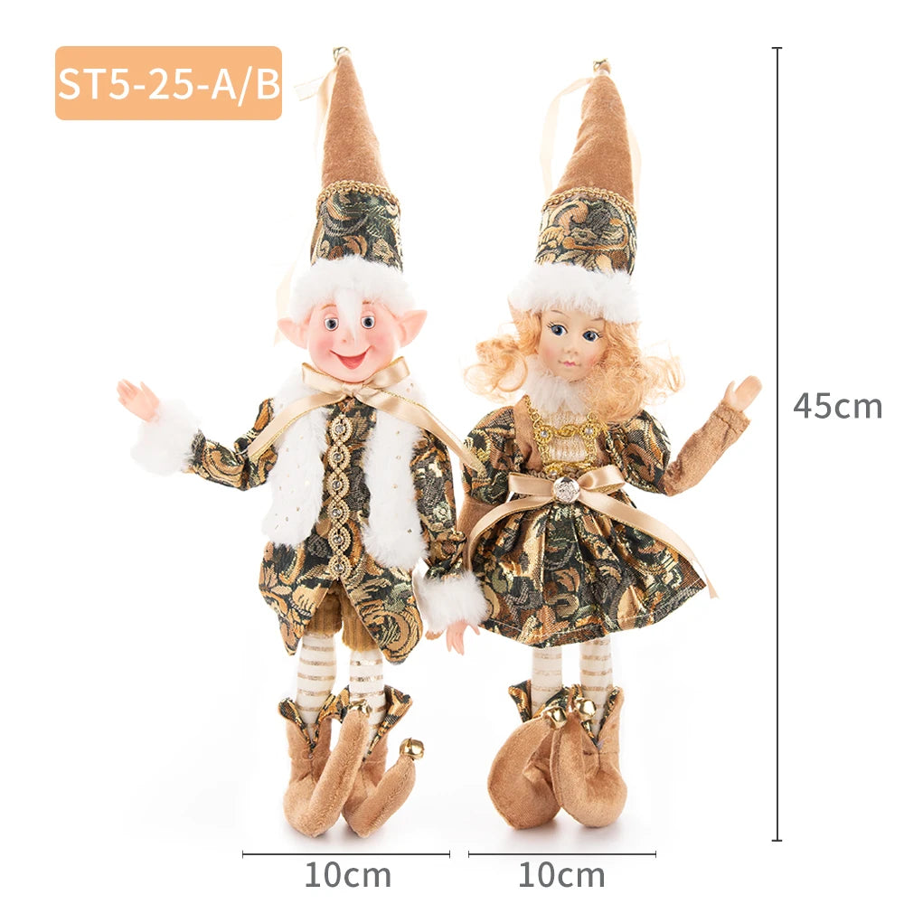 Bonecos de Elfo de Natal, 45cm Macios e Adoráveis enfeites Árvore de Natal Elfos Árvore Natal