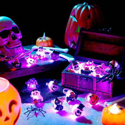 Anéis Halloween Luminosos 10 Peças De Anéis De Halloween Luminosos Led Creative