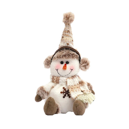 Kit boneco Papai Noel Boneco de Neve Rena Natal Boneco de Natal em pé - boneca retrátil