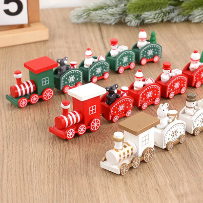 Trenzinho de Natal de Madeira Enfeite Decorativo de Mesa Mdf 25cm
