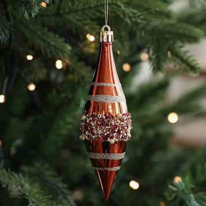 Bolas Natal Plástico Café/Bege Enfeite pendurado de Natal, enfeite de gota árvore de natal