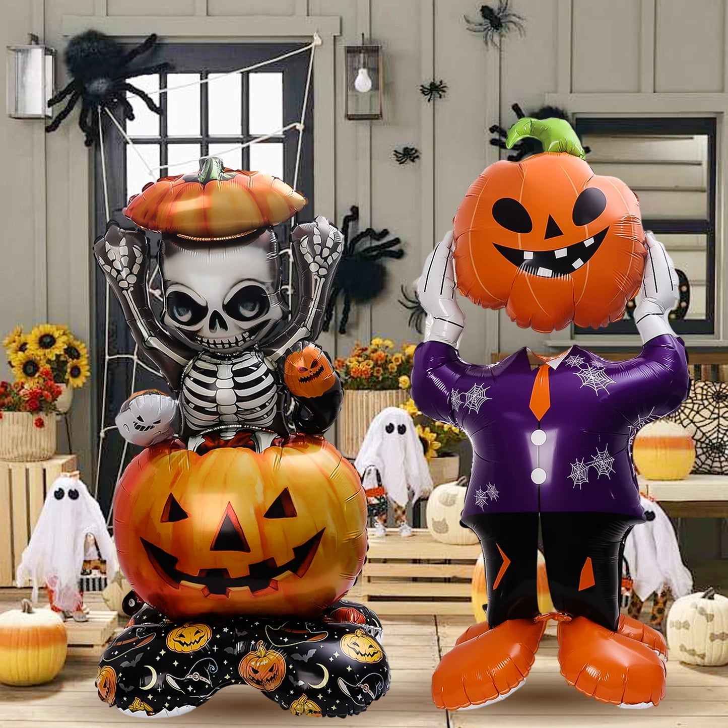 6 Pés Halloween inflável corpo caveira decoração ao ar livre inflável quintal corpo caveira