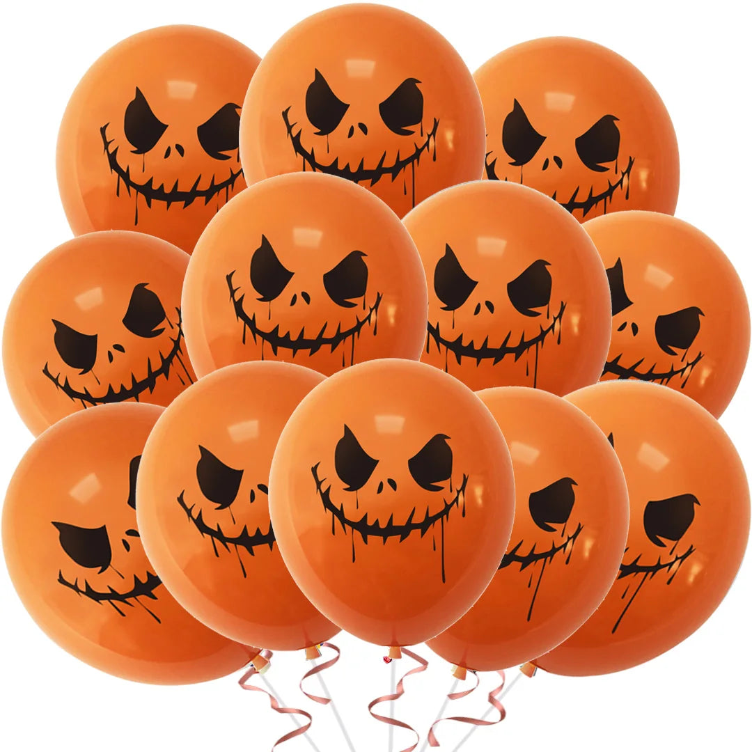 Festas temáticas de Halloween, decoração, conjuntos de festa, balões assustadores