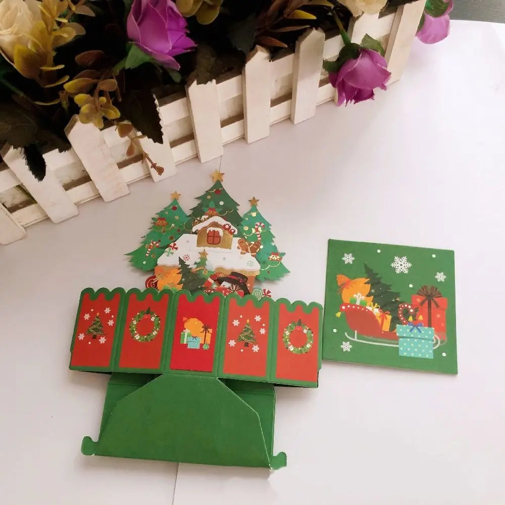 Cartões de Feliz Natal, cartões pop-up de Natal, 3D, conjunto de cartões de Natal 3D