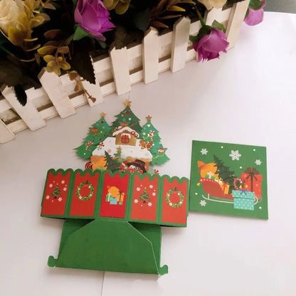 Cartões de Feliz Natal, cartões pop-up de Natal, 3D, conjunto de cartões de Natal 3D