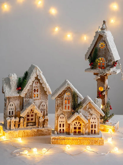 Cerca Decoração Natal Neve Pinho Decoração árvores Natal | Portão árvore natal madeira