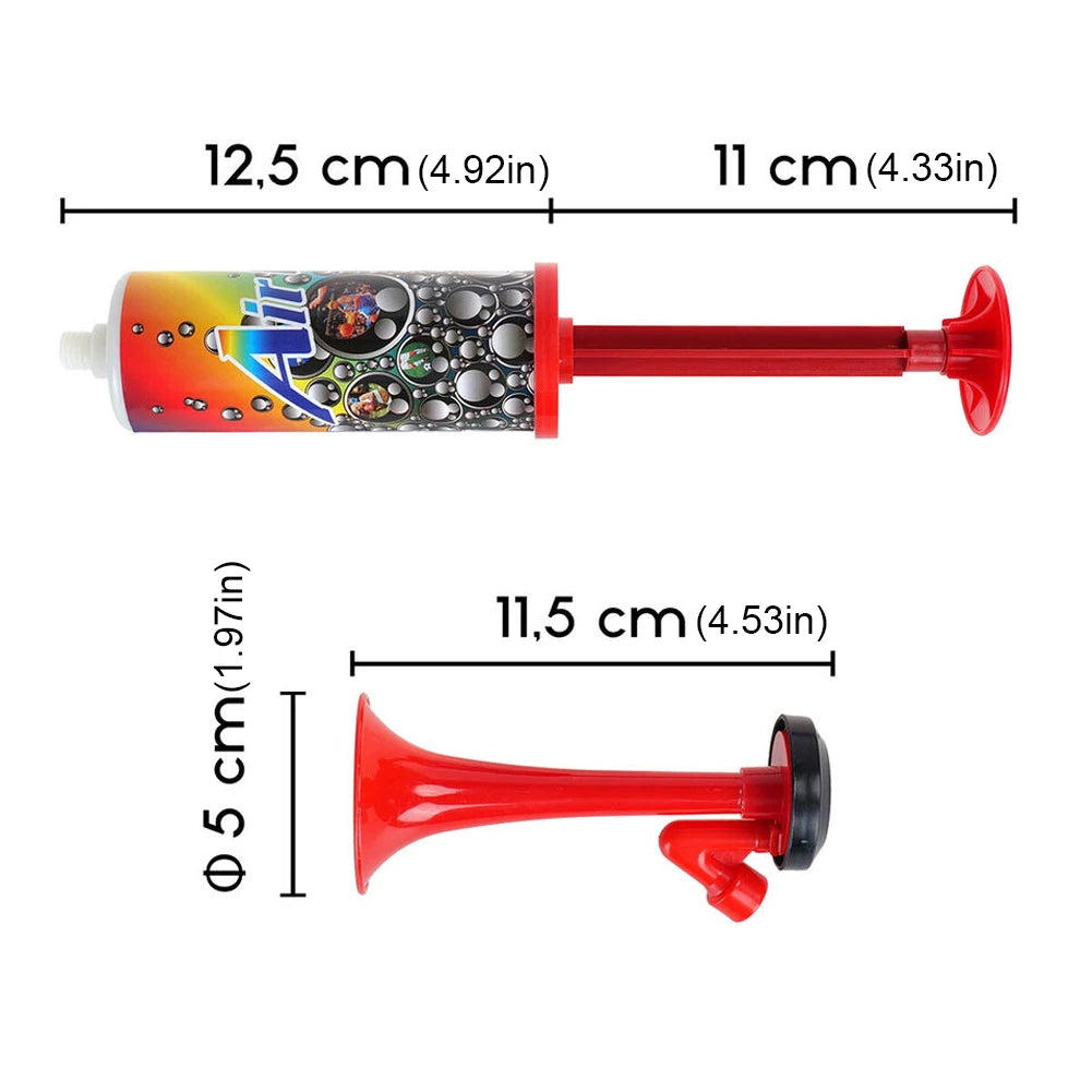 Buzina de ar de futebol - Buzina de estádio de ruído alto portátil com bomba de ar e voz alta