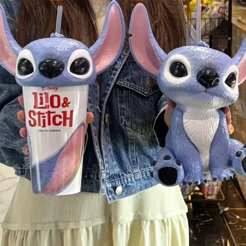 Kit Lilo & Stitch copo colecionável temático Stitch Oficial (Lilo & Stitch) – copo isolado canudo