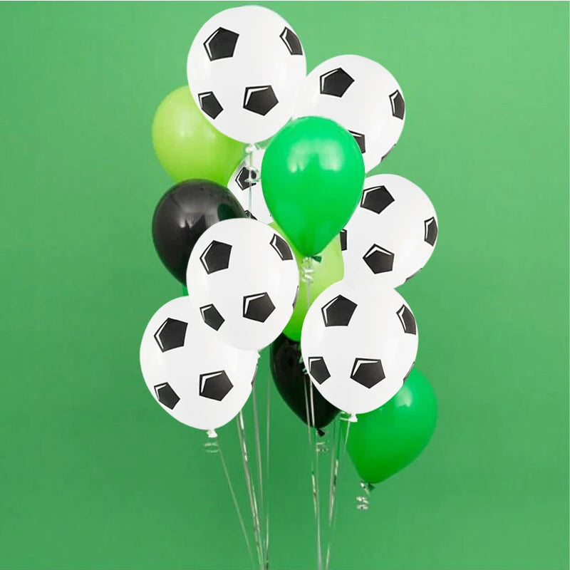 15 pçs Tema Da Festa De Futebol Bola De Futebol Kit Arco Balões Bexiga De Látex