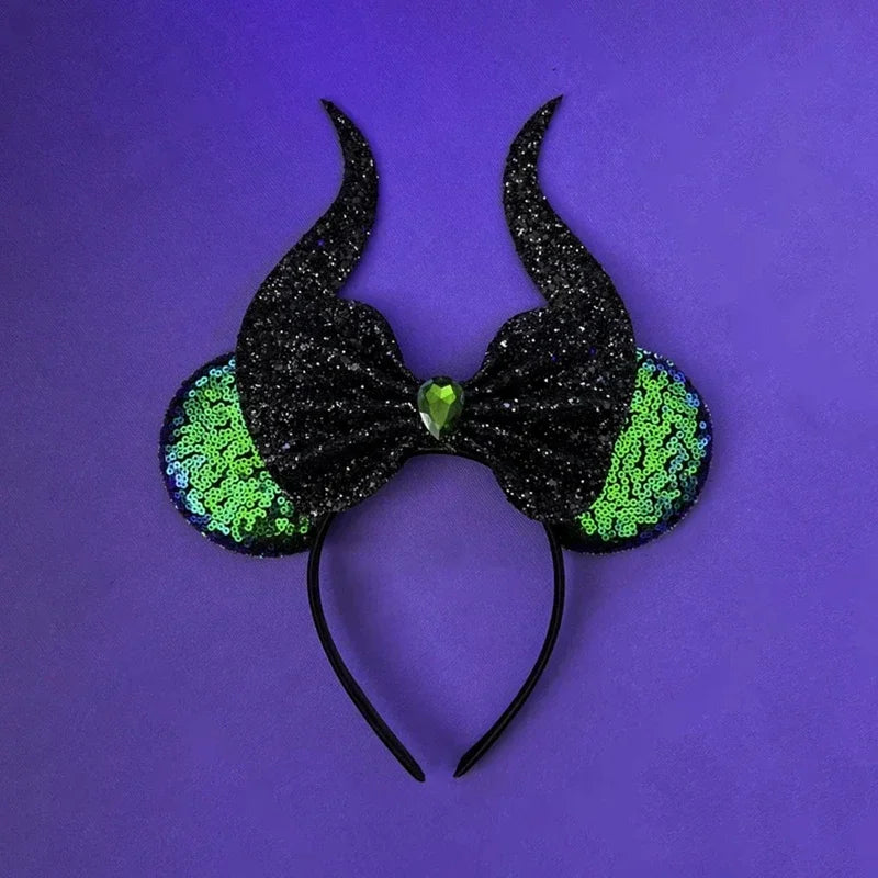 Tiaras Acessórios Disney Conjunto de 1 tiaras com orelhas rato para o Halloween, lantejoulas