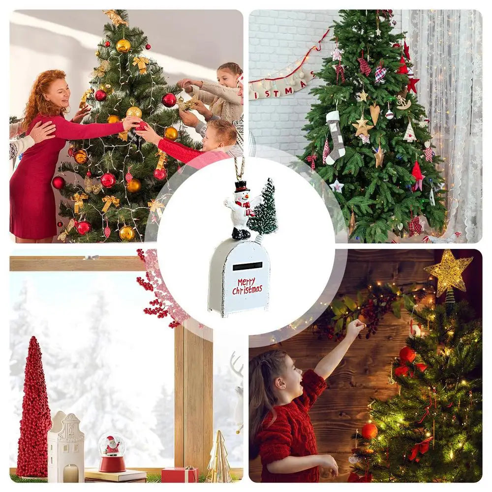 Caixas de cartão de Papai Noel | Caixas de envelope rústicas Porta-cartões de metal