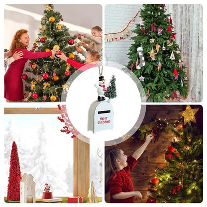 Caixas de cartão de Papai Noel | Caixas de envelope rústicas Porta-cartões de metal