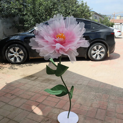 Peônia Artificial Realista , Cabeça De Flor Grande De 50 Cm , Flores Falsas Ao Ar Livre