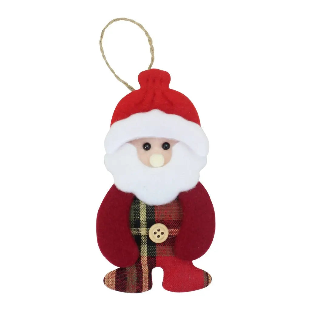 Kit 1 Peças Enfeite Árvore Natal Pendente Papai Noel Boneco de Neve 14cm Ornamento
