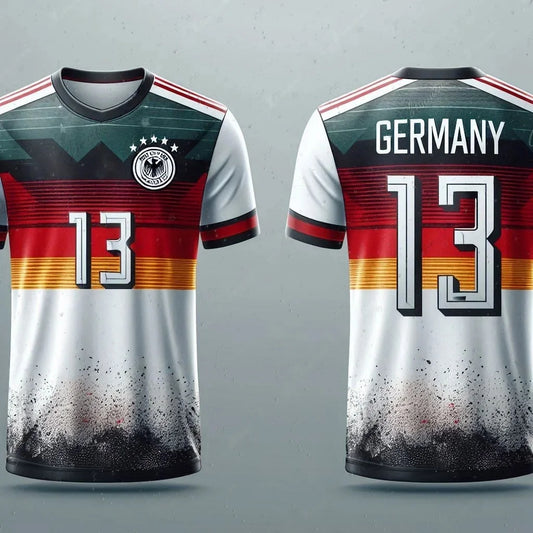 Camisa Alemanha Copa do Mundo Camiseta Filtro UV Alemanha Copa Torcedor