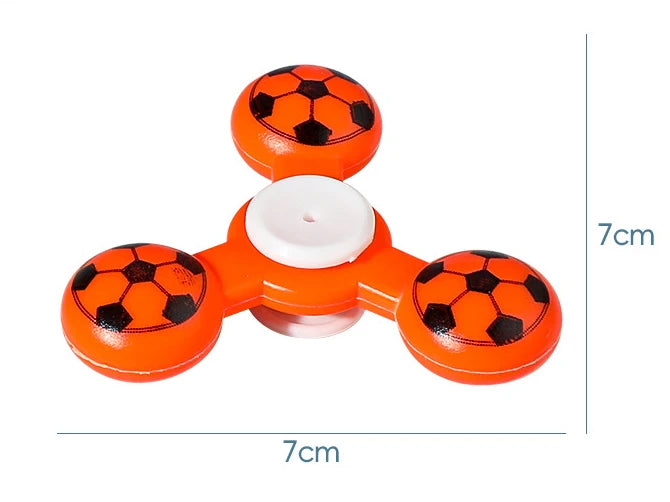 Giroscópio Copa do Mundo De Cristal Transparente Fidget Spinner Com Luz Brilho