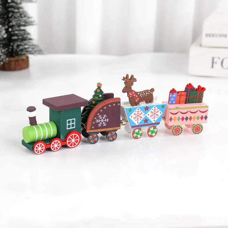 Trenzinho de Natal de Madeira Enfeite Decorativo de Mesa Mdf 25cm