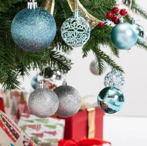 Decoração Para Árvore De Natal, Bolas De Natal Azul