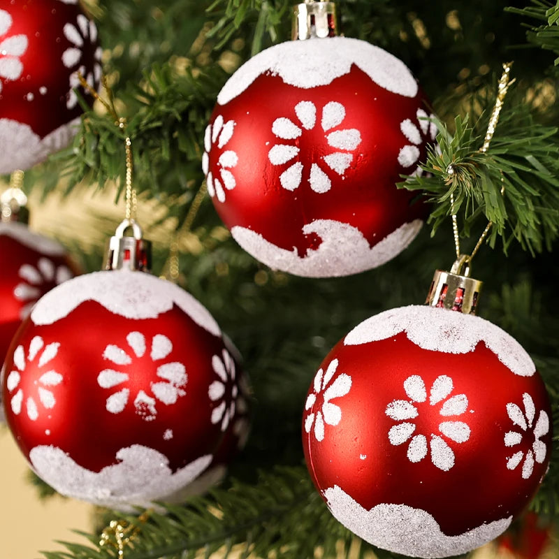 Bolas de Árvore de Natal em Ouro Verde Vermelho e Verde, Decoração Bola Brilho à Prova