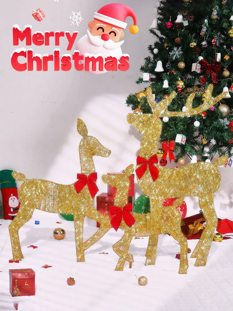 Rena de Natal Iluminada | Feriado iluminado Fawn Deer Farm decorações