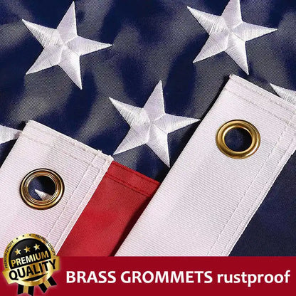 Bandeira americana de 3x5 pés - 90x150cm, resistente ao ar livre, 100% feita EUA listras