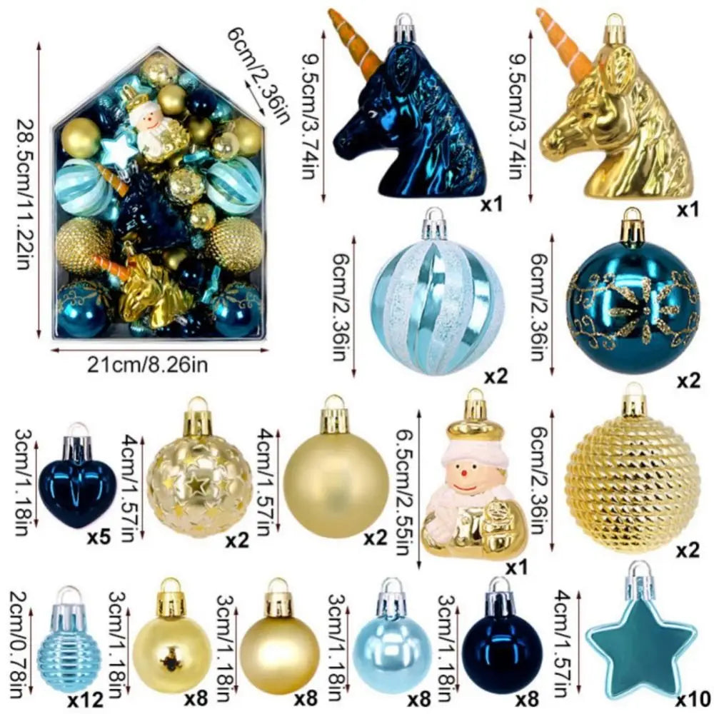 Bolas Natal Diversificados Pacote com 75 Bolas de Natal Vermelhas e Douradas Bolas Retrô
