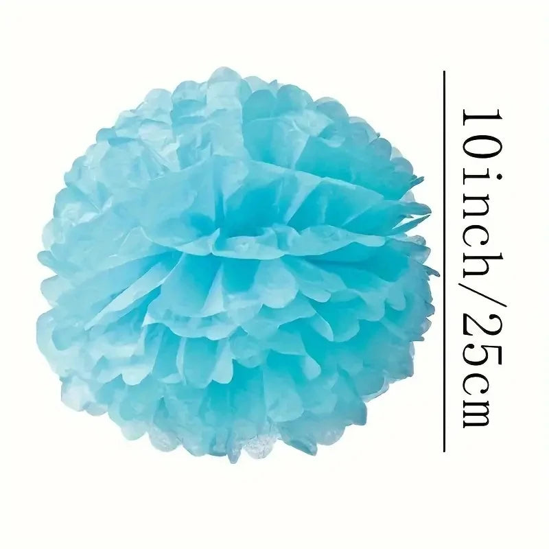 Teto (Cassino Las Vegas) 6 pompons de papel de seda vermelhos e pretos para pendurar