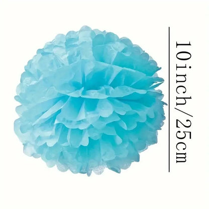 Teto (Cassino Las Vegas) 6 pompons de papel de seda vermelhos e pretos para pendurar