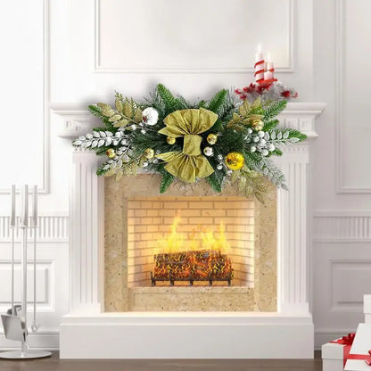 Guirlanda artificial Decoração de Natal Guirlanda Escada Guirlanda Laço Vermelho Pinho