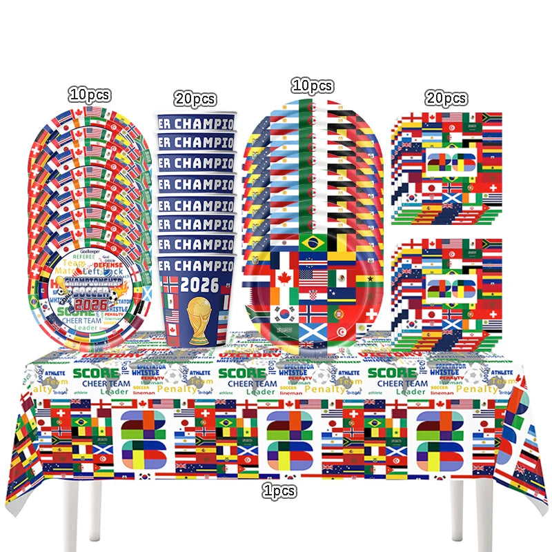 Kit Festa Pronta Brasil Copa do Mundo Decorativo Completo 30/41/116 Peças Festa colorida