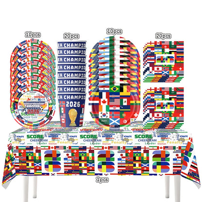 Kit Festa Pronta Brasil Copa do Mundo Decorativo Completo 30/41/116 Peças Festa colorida