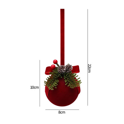 Enfeites Aveludados Vermelhos (Vinho/Borgonha) com Detalhes Brilhantes Inclui Pingentes Borboleta