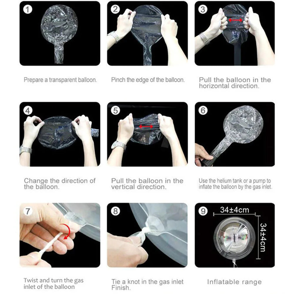 Balão Bolha Transparente 18 Pol Pacote Com 50 Und (bubble)