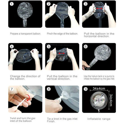 Balão Bolha Transparente 18 Pol Pacote Com 50 Und (bubble)