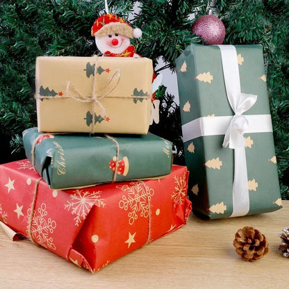 Papel Kraft de Elementos de Natal/de Embrulho de Caixa de Presente Suprimentos Festas