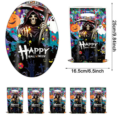Sacolas Plásticas para Guloseimas e Presentes de Halloween, Sacolas de "Doces ou Travessuras"