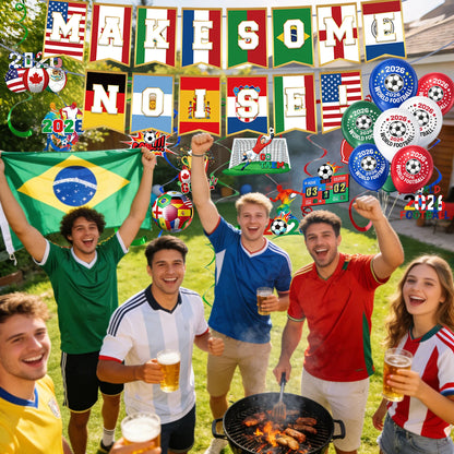 Banner para decoração de festa de futebol mundial, decoração de parede eventos esportivos