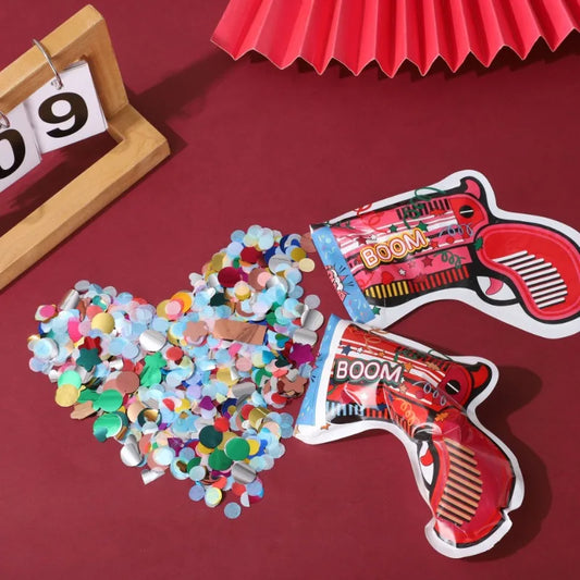 Pistola fogos festa junina confete para festa, brinquedos de fogos de artifício infláveis