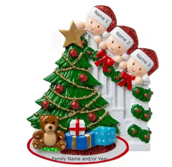 Porta-Retrato Árvore de Natal Enfeite de Natal Personalizado em Formato de Porta-Retrato 7.8cm*7.7cm