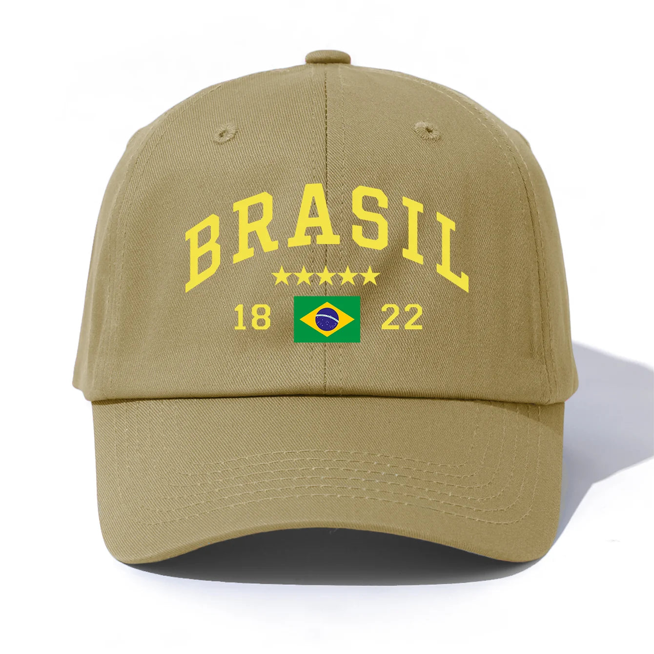 Boné Brasil com Bordado, Futebol, Unissex, Ajustável Obs.: Colorido