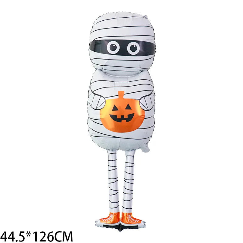 Balões grandes Halloween, conjunto independente balões grandes alumínio, abóbora