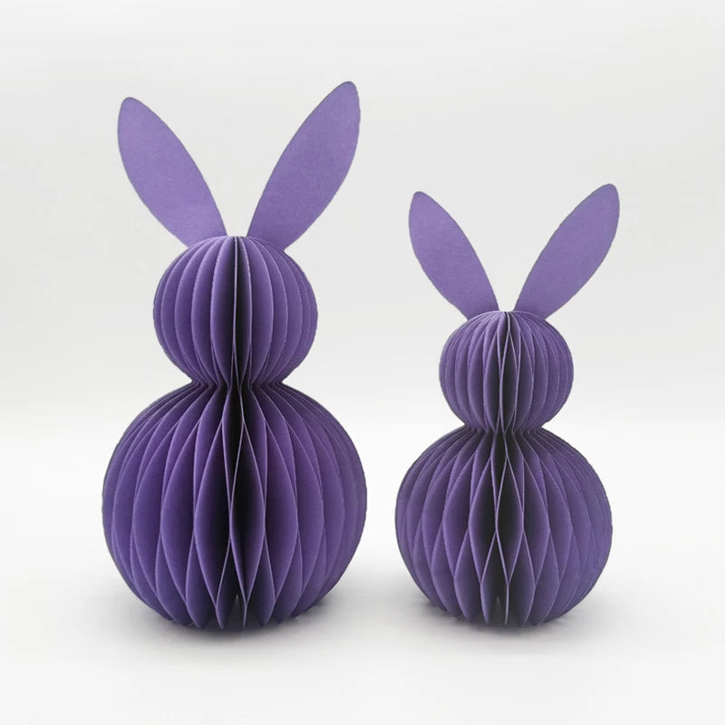 Coelho da Páscoa de Papel Decoração de Páscoa, Conjunto de 2 Peças de Centro de Mesa